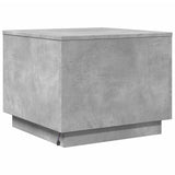 Coffee Table with LED Lights Concrete Grey 50x50x40 cm 839871