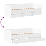 Bed Frame with Storage White 80 x 200 cm Engineered Wood 3429629