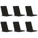 6-Piece High Back Bhair Cushions GEMERT 100% Polyester Black 946082
