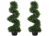 Decorative Artificial Plants Set of 2, UV Resistant Fake Plants in Pot for Indoor Outdoor Decor, 120 T3398P552680