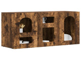 Sideboard Smoked Oak 100 x 35 x 59 cm Engineered Wood 891349
