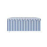Manual Retractable Awning with Blind 3,5x2,5m Blue&White 3069276