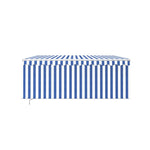 Manual Retractable Awning with Blind 3.5x2.5m Blue&White 3069276