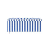 Manual Retractable Awning with Blind 3.5x2.5m Blue&White 3069276