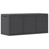 Garden Storage Box 270L Black PP Rattan 151229