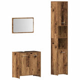 3 Piece Bathroom Furniture Set Old Wood Engineered Wood 3328561