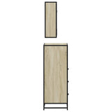 3 Piece Bathroom Furniture Set Sonoma Oak Engineered Wood 3301036