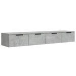 Wall Cabinets 2 pcs Concrete Grey 68x30x20 cm Engineered Wood 3115895