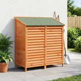 Garden Shed with Roof Brown 106 x 56 x 113.5 cm Solid Fir Wood 42033459