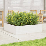 Garden Planter White 90x90x23 cm Solid Wood Pine 847204