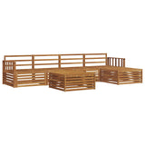 Outdoor Sofa Set 6 pcs Natural Solid Acacia Wood 3373329