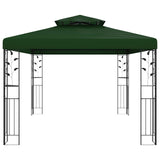 Gazebo 3.97 x 2.96 x 2.68 m Green Polyester and Steel 42030528