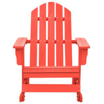 Garden Rocking Adirondack Chair Solid Fir Wood Red 315883