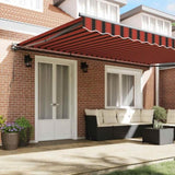 Retractable Awning Manual Orange and Brown 500x300 cm Fabric 3331235