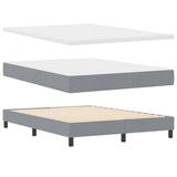 Box Spring Bed with Headboard Light Grey 200 x 140 cm Fabric 3341041