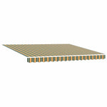 Retractable Awning Manual Green and Yellow 400x300 cm Fabric 3330717