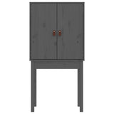 Highboard Grey 60x40x120 cm Solid Wood Pine 821746