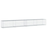 Gabion Basket with Cover 400x50x50 cm Galvanised Iron 3295135