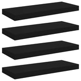 Floating Wall Shelves 4 pcs Black 60x23.5x3.8 cm MDF 323834