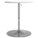 ZNTS Bar Table White 60x60x90 cm Engineered Wood and Chromed Steel 4007194