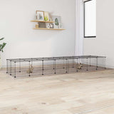 36-Panel Pet Cage with Door Black 35x35 cm Steel 3114057