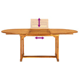 5 Piece Garden Dining Set Solid Wood Acacia and Textilene 3279300