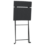 Folding Bistro Chair Set of 2 Black 319986