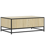 ZNTS Coffee Table Sonoma Oak 90x57x35 cm Engineered Wood and Metal 848755