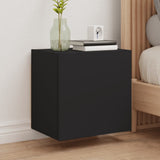TV Wall Cabinets 2 pcs Black 40.5x30x40 cm Engineered Wood 836899