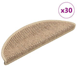 Stair Mats Self-adhesive Sisal-Look 30 pcs 56x17x3 cm Sand 3365867