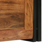 Storage Box Brown and Black 40 x 40 x 40 cm Solid Acacia Wood 4016750