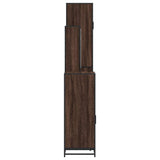 4 Piece Bathroom Furniture Set Brown Oak Engineered Wood 3301204