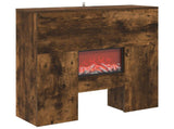 Electric Fireplace Smoked Oak 75 x 24.5 x 75 cm Engineered wood 8020772