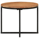 ZNTS Coffee Table 45x45x35 cm Solid Wood Acacia and Iron 372740