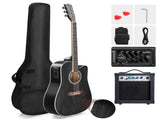 KMA101 41In Basswood Panel Matte Edging Folk Guitar with 10W Amplifier Bag 46780606