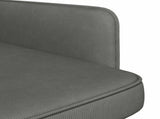 Armchair Dark Grey Corduroy Fabric 42047712