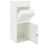 Parcel Drop Box with Storage White 41 x 38 x 103 cm Steel 874934