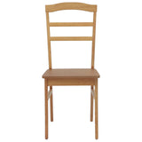 Dining Chair 2 pcs Natural Solid Rubber Wood 42020495
