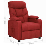 Recliner Chair Wine Red Fabric 339085
