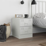 ZNTS Bedside Cabinet White 34.5x39x44 cm Steel 841629