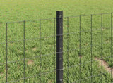Welded Wire Fence 10 x 0.4 m PVC-Coated Steel Grey Mesh 3336062