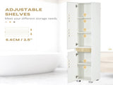 Tall Bathroom Cabinet with Adjustable Shelves, 5-Tier Modern Freestanding Tallboy with Storage T3398P330391