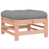 Garden Footstool with Cushion Solid Wood Douglas 825672