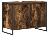 Bathroom Furniture Set with Drawer Smoked Oak Engineered Wood 3403054