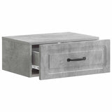 Wall-Mounted Bedside Cabinet with Drawer 2 pcs Concrete Grey 899302