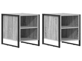 Bedside Table 2 pcs Grey Sonoma 39.5 x 30 x 50 cm 886637