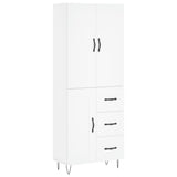 Highboard White 69.5x34x180 cm Engineered Wood 3198105