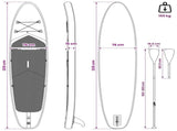 SUP Board with Seat 2-in-1 APEX 335 x 76 x 15 cm Blue for 42039132
