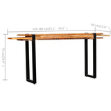 Console Table Solid Reclaimed Wood Adjustable 244594