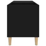 ZNTS Record Cabinet Black 84.5x38x48 cm Engineered Wood 831942